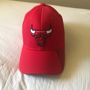 Red Adidas Chicago bulls cap hat